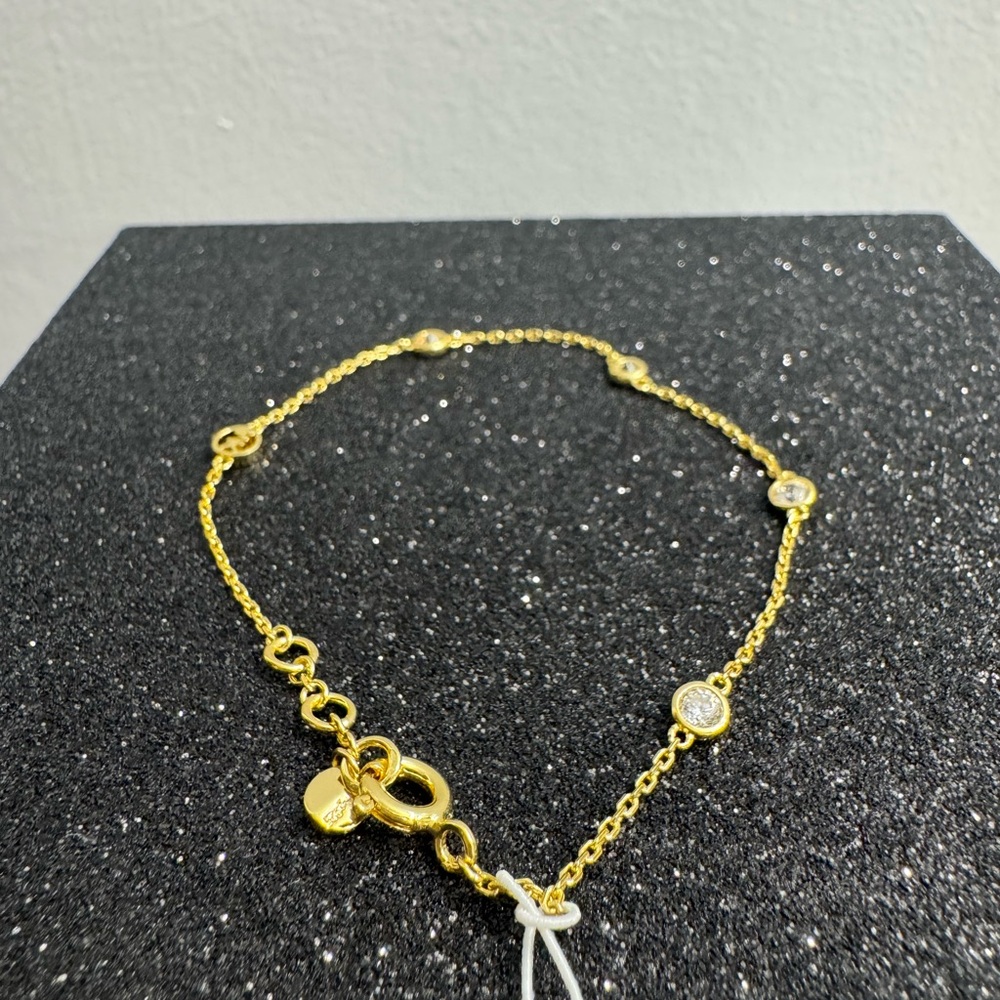 Michael Kors Precious Metal-Plated Sterling Silver Cubic Zirconia Bracelet